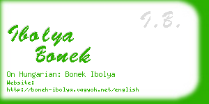 ibolya bonek business card